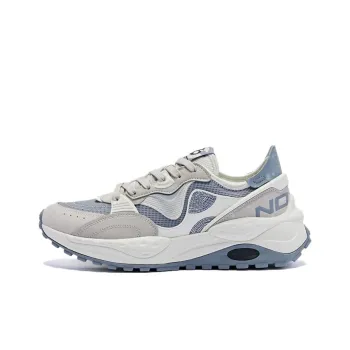 QIAODAN Wear resistant And Lightweight Low Top Casual Shoes Men's White Gray