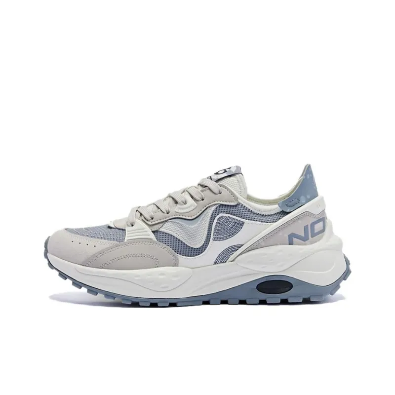 QIAODAN Wear resistant And Lightweight Low Top Casual Shoes Men's White Gray-0