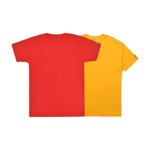 Champion T-Shirts Unisex Red+Yellow