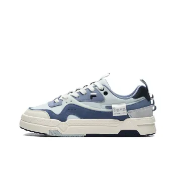 FILA Cushioning Wear Resistant Low Top Skateboard Shoes Men's Gray Blue