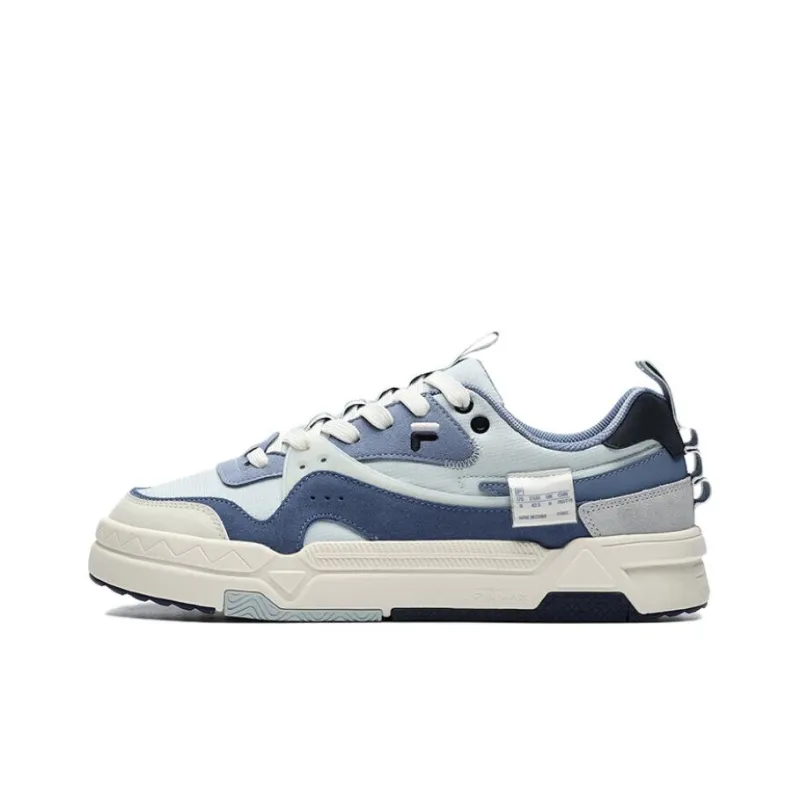 FILA Cushioning Wear Resistant Low Top Skateboard Shoes Men's Gray Blue-0