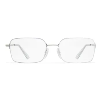 Balenciaga Metal Irregular Shape Eyeglass Frames Women's Silver