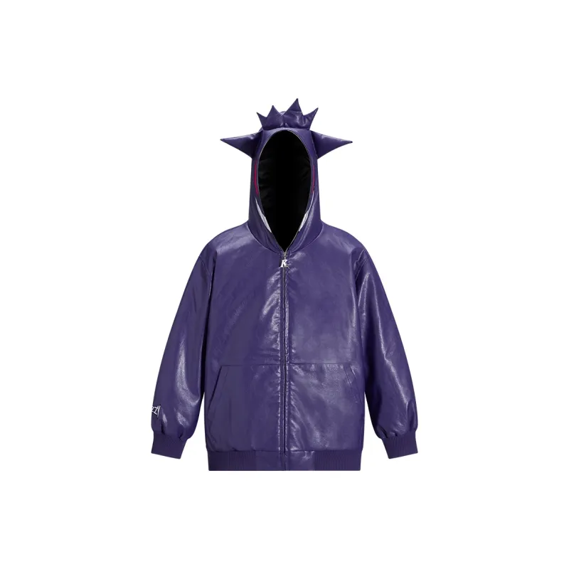 KAKAZZY Leather Jackets Unisex Purple-1