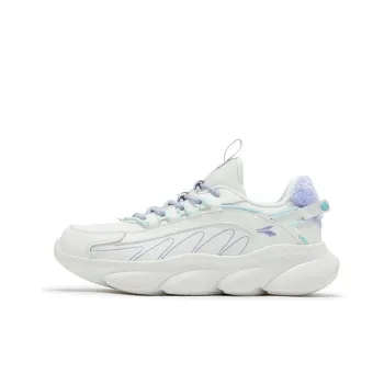 361° Anti Slip Wear Resistant Low Top Running Shoes Women's White Purple