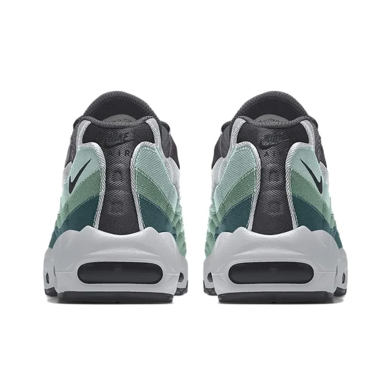 Nike Air Max 95 Wear Resistant Low Top Casual Shoes Women's Black Green-4