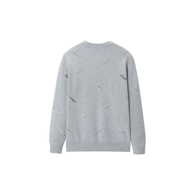 HLA Knitwear Men Light Gray Pattern 60-1