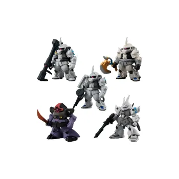 BANDAI Gundam Character FW Gundam Grand Assembly Deepened Edition Solomon White Wolf Set Assembled Models 5.5cm