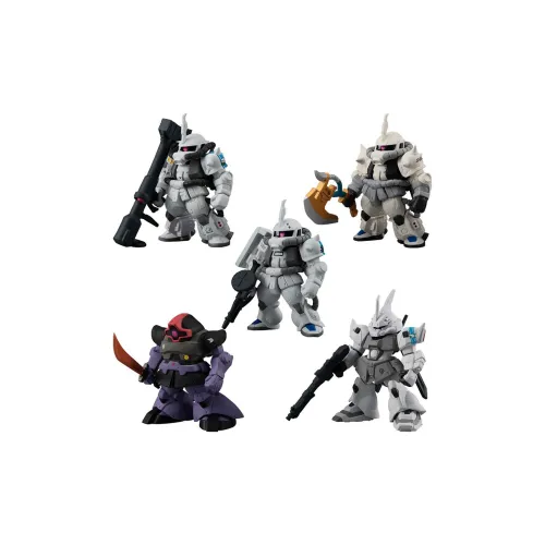 BANDAI Gundam Character FW Gundam Grand Assembly Deepened Edition Solomon White Wolf Set Assembled Models 5.5cm