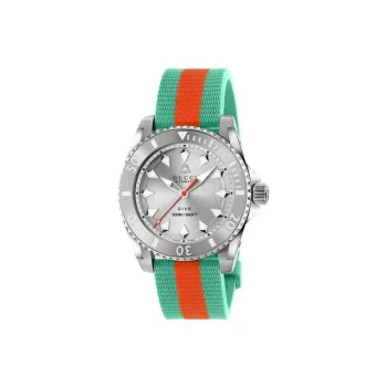 GUCCI Dive Collection Wrist Watch Automatic Mechanical Movement Rubber Strap 40mm Silver Dial Men's Watches