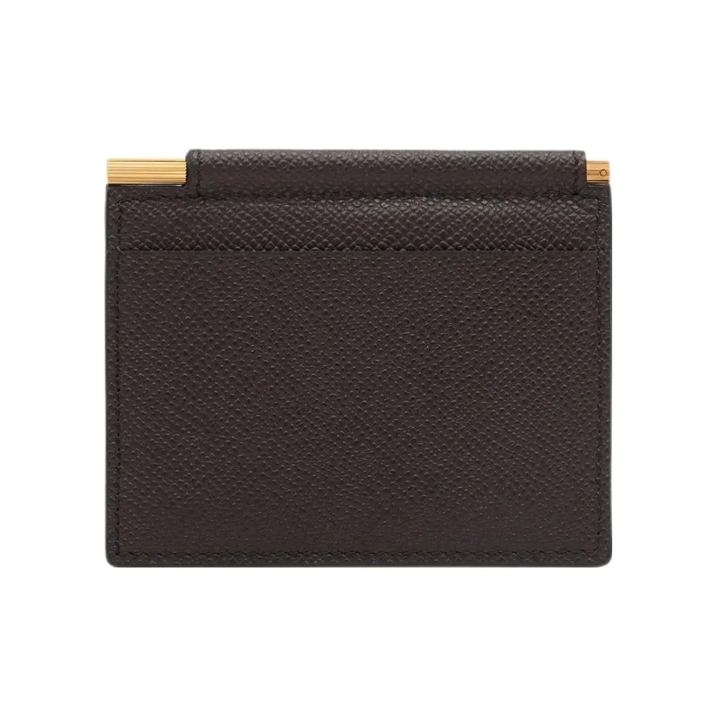TF Grain Calfskin Wallet, Card Holder Regular Men's Brown-1