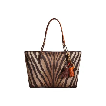 COACH Madison Canvas Bag, Tote Bag, Shopping Bag, Handbag, Shoulder Bag Large Size Women's