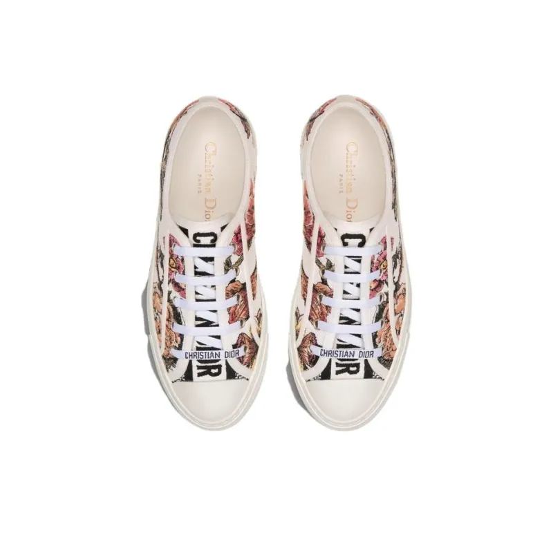 DIOR Walk'n'Dior Platform Shoes Low Top Stylish Skateboarding Shoes Women's White-3