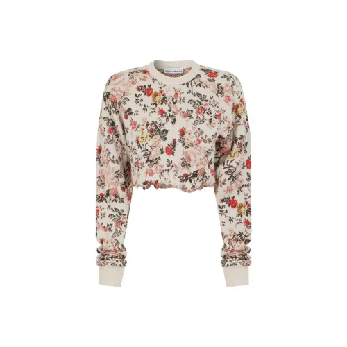 Rabanne Floral-print Cropped Sweatshirt