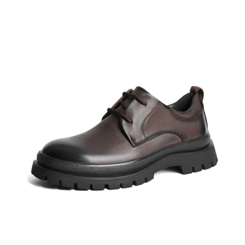 BELLE Dress Shoes Men Low Top Brown/Black-1