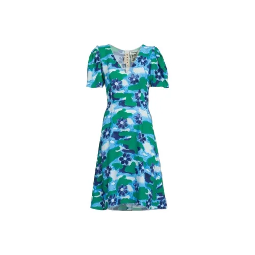 MARNI Short-Sleeved Dresses Women's Blue