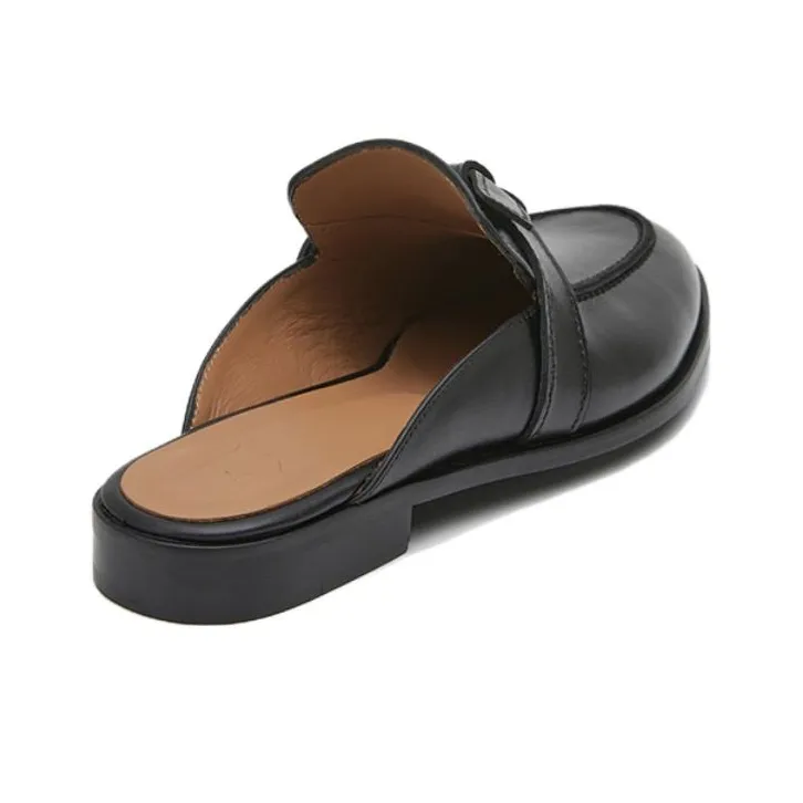 FLATTERED Wrap-toe Slippers 2cm Women's Black-3