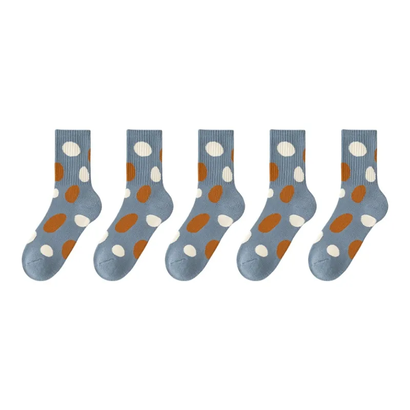 MIIOW Mid Calf Socks Women's 5 Pack-6