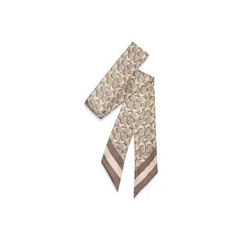 COACH Silk Scarves Women's Bone
