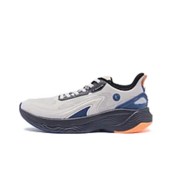 QIAODAN Streamer 4.0 Slip Resistant Warm Low Top Running Shoes Men's White Gray