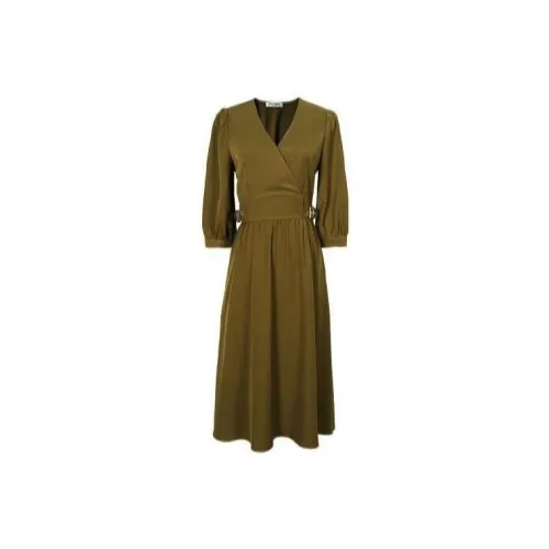 MISSSHINE Long-Sleeved Dresses Women's Olive Green