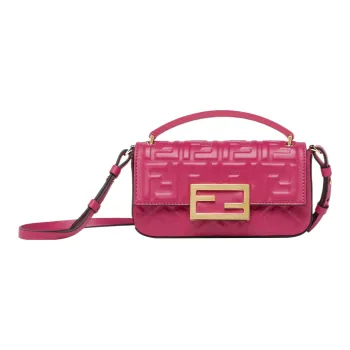 FENDI Baguette Lambskin One Shoulder Crossbody Cell Phone Pouch Regular Women's Pink