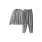 Men's Crew Neck-Gray Checkered Pattern