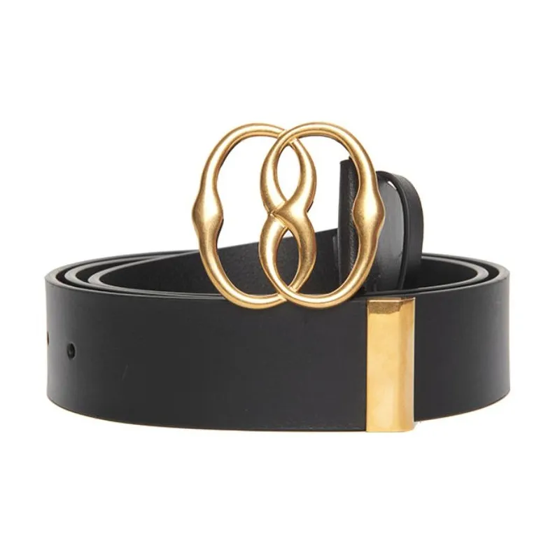 BALLY Top Grain Cow Leather Belts Men's Black Width 3.5cm-1