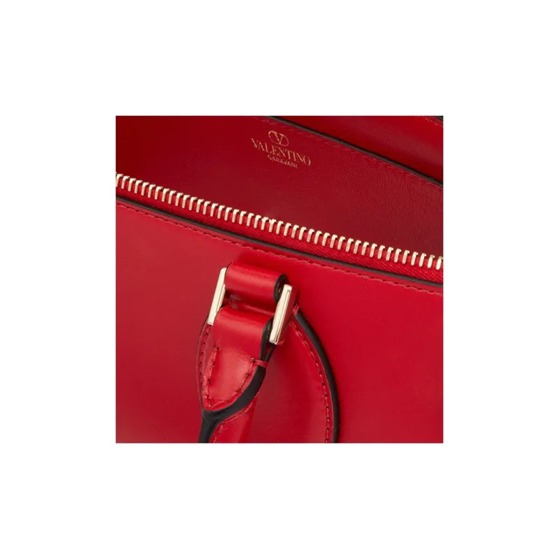 Valentino ROCKSTUD Calfskin Shoulder Bag, Crossbody Bag, Handbag Women's Red-6