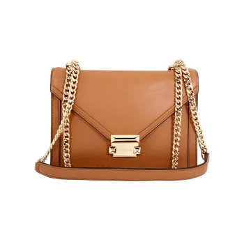 MICHAEL KORS Whitney Leather Shoulder Bag Crossbody Bag Women's Brown