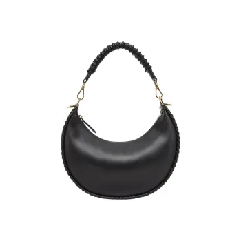 FENDI Fendigraphy Calfskin Handbag Small Size Women's Black