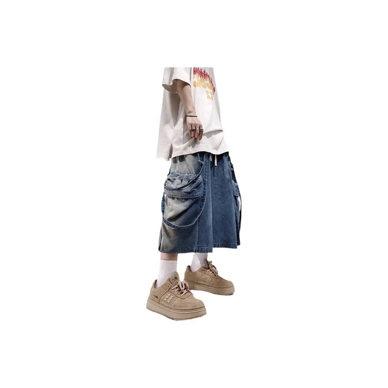 UUCSCC Denim Shorts Men Blue-2