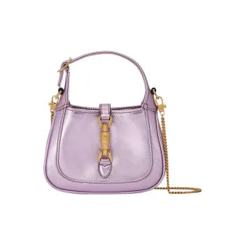 GUCCI Jackie 1961 Leather Crescent Shoulder Bag Shoulder Bag Mini Women's Metal Pink
