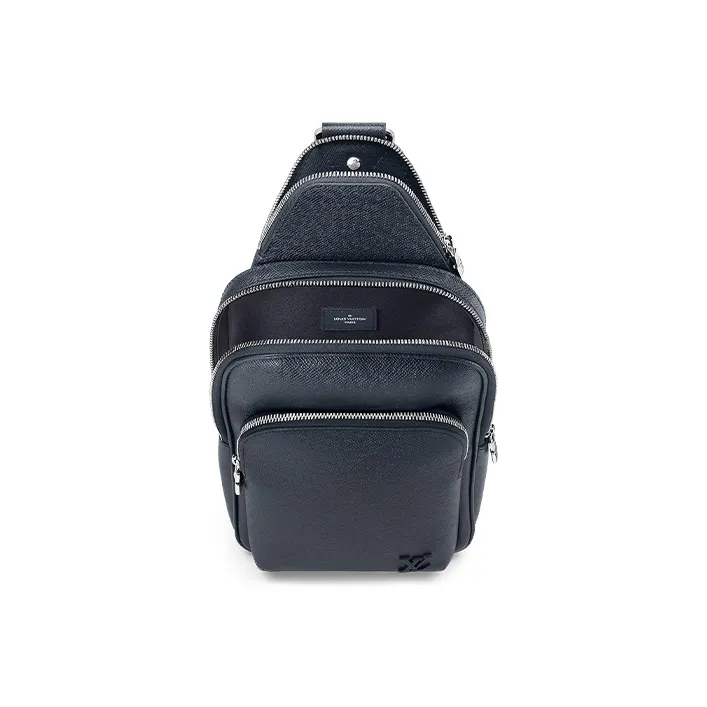 LOUIS VUITTON Avenue Cow Leather Sling Bag Crossbody Bag Shoulder Bag Regular Men's Dark Blue-3
