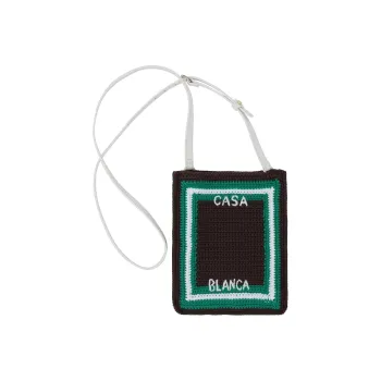 CASABLANCA Nylon Crossbody Bag Shoulder Bag Women's Black/Green/White