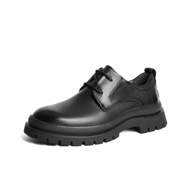 BELLE Dress Shoes Men Low Top Brown/Black-6