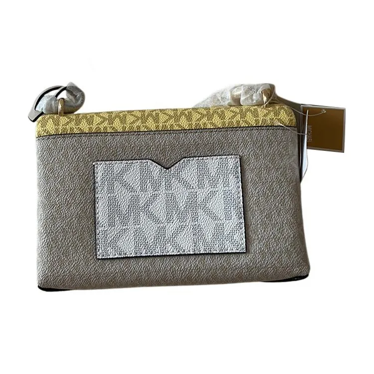 MICHAEL KORS Cece Artificial Leather Envelope Shoulder Bag, Crossbody Bag, Handbag Small Size Women's Yellow-2