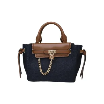 MICHAEL KORS Calfskin Handbag, Shoulder Bag, Crossbody Bag Women's Blue