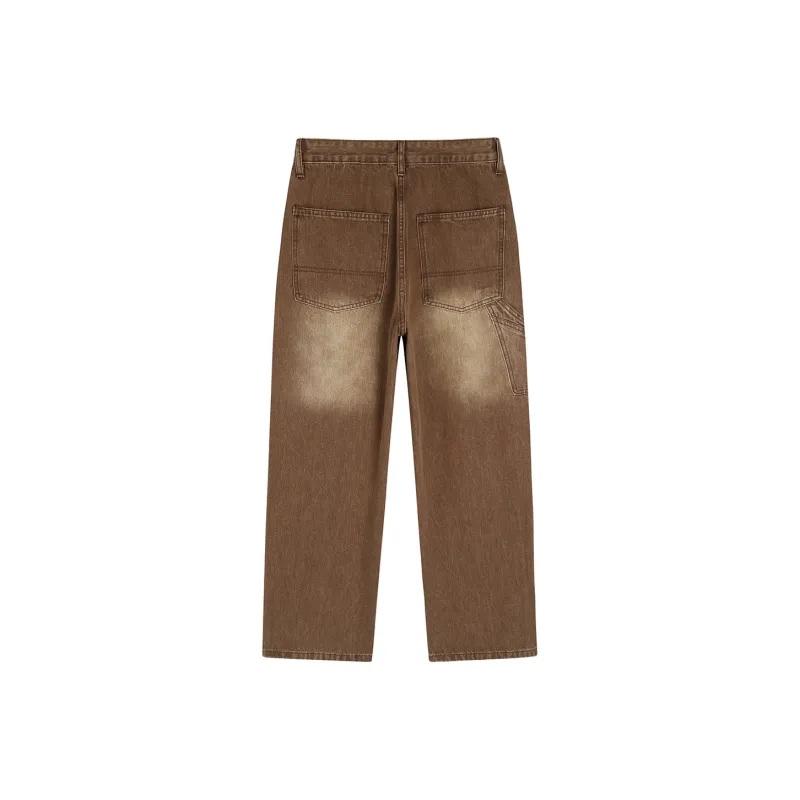 GUKUUL Jeans Unisex Vintage Brown-1