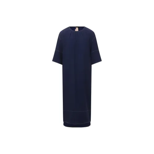 MARNI Short-Sleeved Dresses Women's Dark Blue