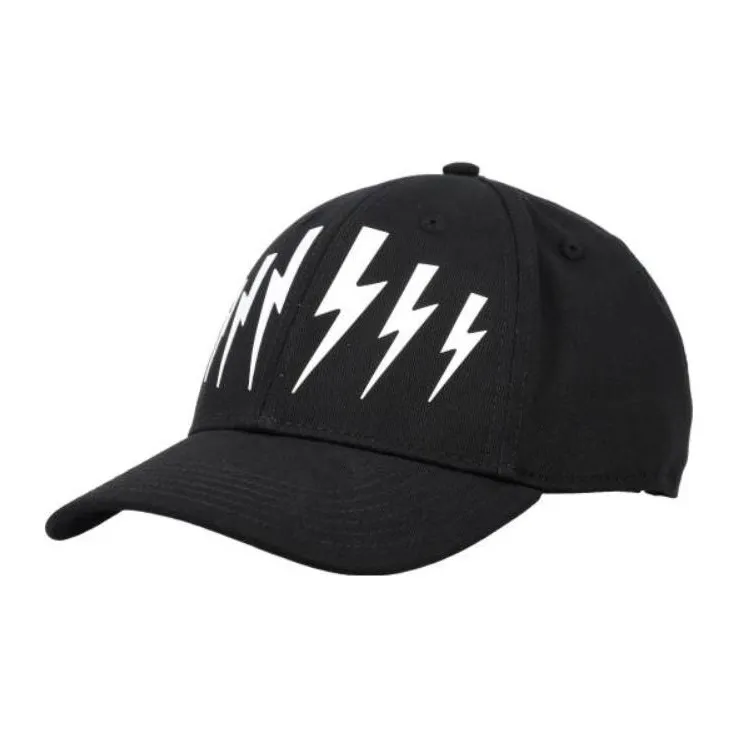 Neil Barrett Raining Bolt Printed Baseball Cap-0
