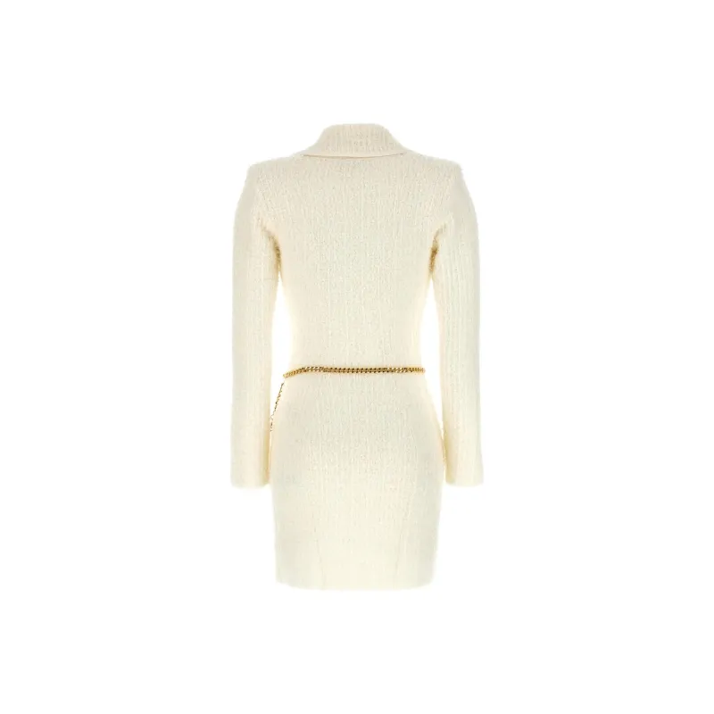 Elisabetta Franchi Long-Sleeved Dresses Women's White-1