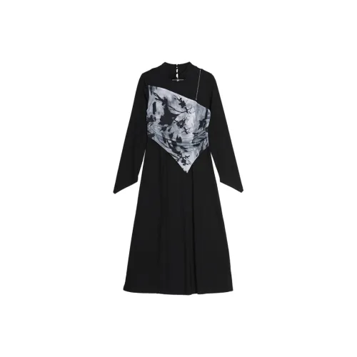 SETIROM Long-Sleeved Dresses Women's Black