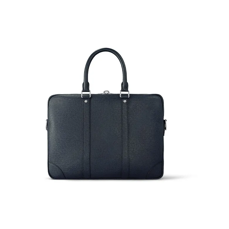 LOUIS VUITTON Cow Leather Laptop Bags Shoulder Bag Crossbody Bag Handbag Briefcases Small Size Men's Dark Blue-2