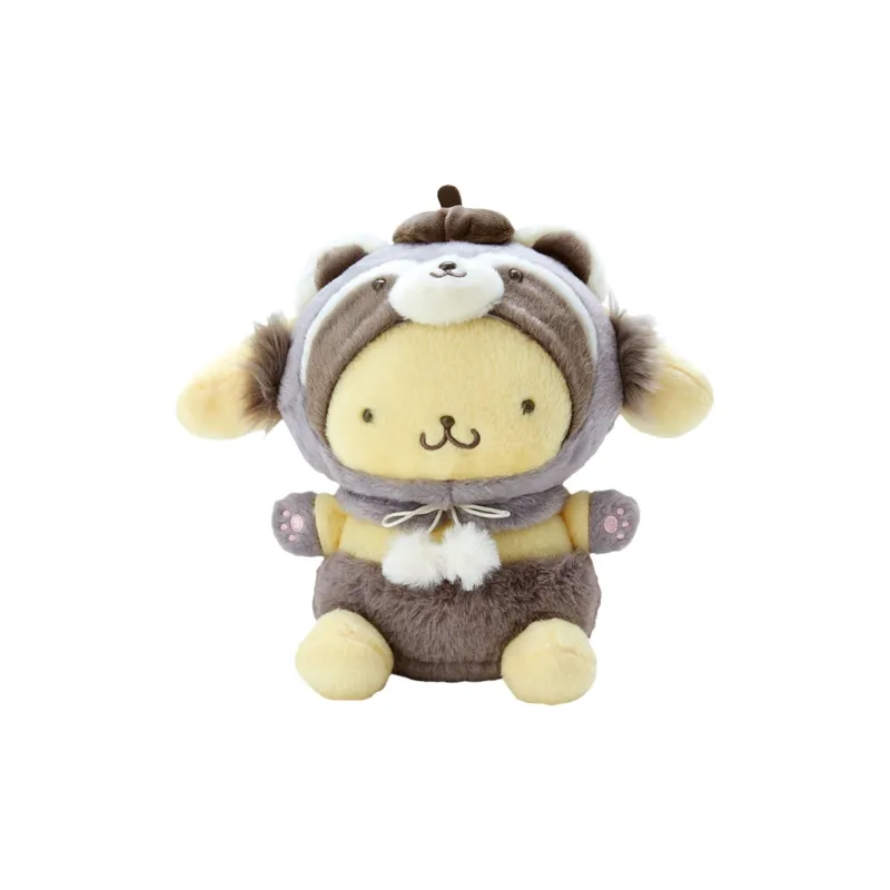 Sanrio Pompompurin Fairy Tale Forest Collection, Little Raccoon Dolls Plush Doll 23cm Height-0