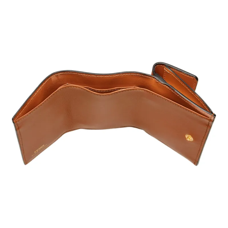 FENDI ROMA Calfskin Wallet Regular Women's Brown-3