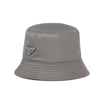 PRADA Metal Bucket Hats Men's Gray