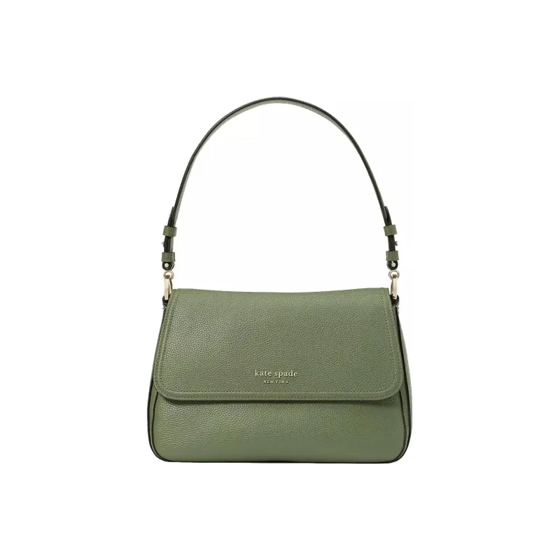 Kate Spade Hudson Litchi Grain Leather Portable Crossbody Bag Shoulder Bag Medium Size Women's Green-0