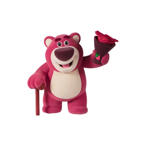 Disney Lotso Preserved Flower Confession Bouquet Collection Trendy Figures 18cm