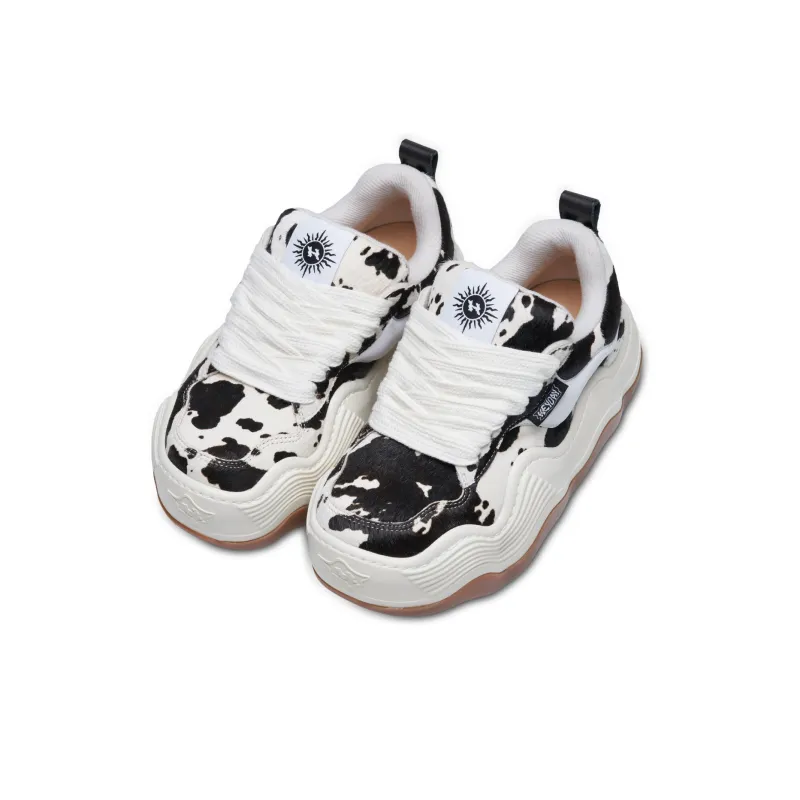 POIZON x Heyday Anti Slip Wear Resistant Low Top Skateboard Shoes Unisex Black White-3