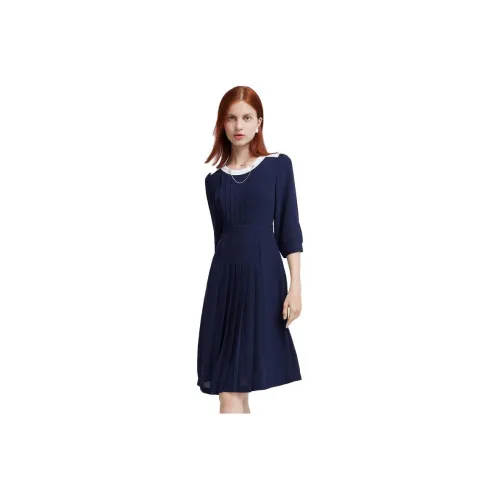 FINITY Long-Sleeved Dresses Women's Navy Blue